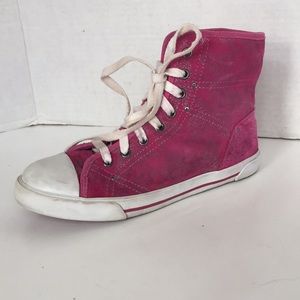 Ugg girls 2 high top sneakers pink butterfly